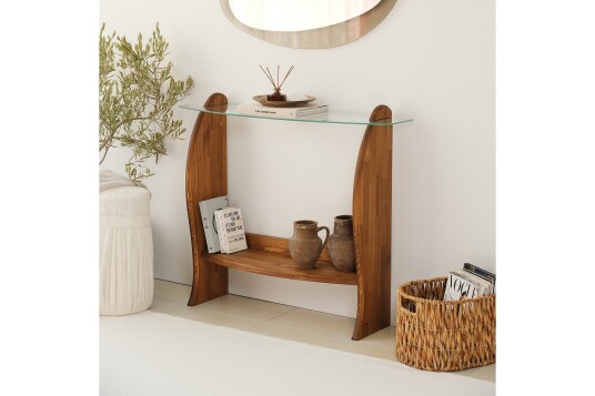 Guinn Kommode 106 cm   Brun/Transparent