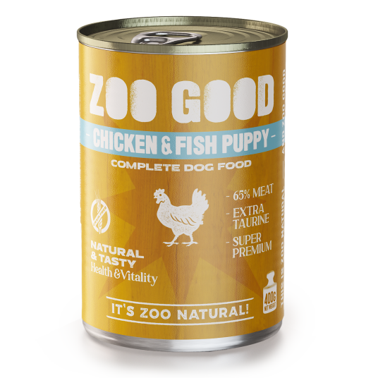 Zoo Good Hundefôr Puppy Våtfôr med Hvitt Fisk og Kylling 400 g x 6