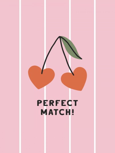 Namly Design Plakat Perfekt Match Kirsebær Design POSTERTUERW8 Namly Design Plakat Perfekt Match Kirsebær Design POSTERTUERW8