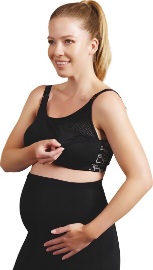 MyBelly Mami Maternity & Nursing Sports Bra Black L MyBelly Mami Maternity & Nursing Sports Bra Black L