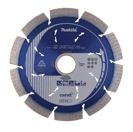 Makita Comet 125 mm Diamantblad til Betong og Murstein Makita Comet 125 mm Diamantblad til Betong og Murstein