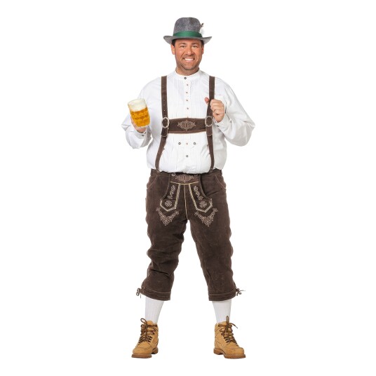Wilbers Deluxe Mørke Brune Lederhosen Til Menn Wilbers Deluxe Mørke Brune Lederhosen Til Menn