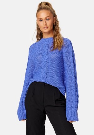 BUBBLEROOM Marina cable knit sweater Purple S