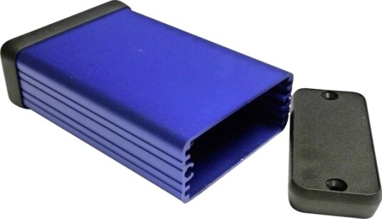 Hammond Electronics 1455C802BU 80 × 54 × 23 mm Aluminium Blå Eloksert Kabinett
