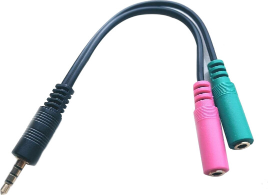 MicroConnect 2x3.5mm Hodesettadapter Hankjønn til Hankjønn 15 Cm