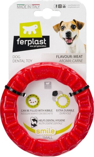 Ferplast Smile Tyggering Rød Str S: Ø 12 X H 2.4 cm