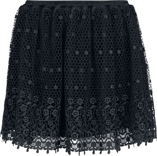 Sinister Gothic Goth Kort skjørt Gothic Skirt XS til XL Damer svart