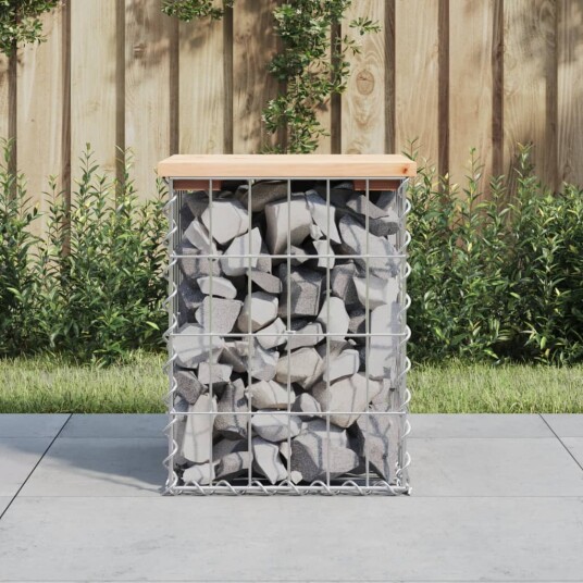 vidaXL Hagebenk gabiondesign 33x31x42 cm heltre furu vidaXL Hagebenk gabiondesign 33x31x42 cm heltre furu
