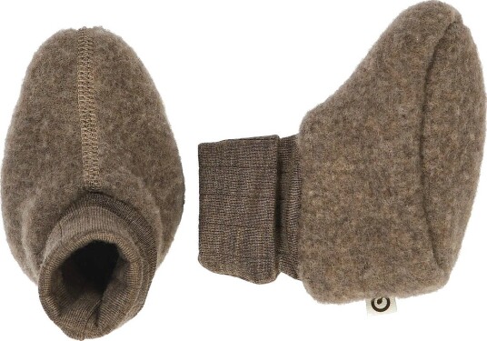 Müsli Woolly Fleece Booties WALNUT MELANGE 92/98