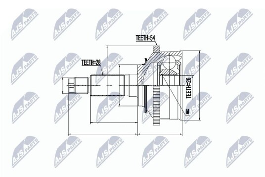 Nty Drivknute drivaksel NTY NPZ KA 310