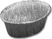 Alubakke 260 Ml Oval Sølv,9 Pk X 100 Stk/Krt