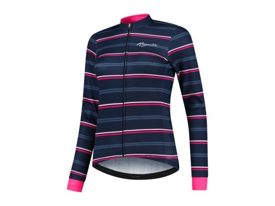 Rogelli Stripe vinterjakke windtex blå/pink dame