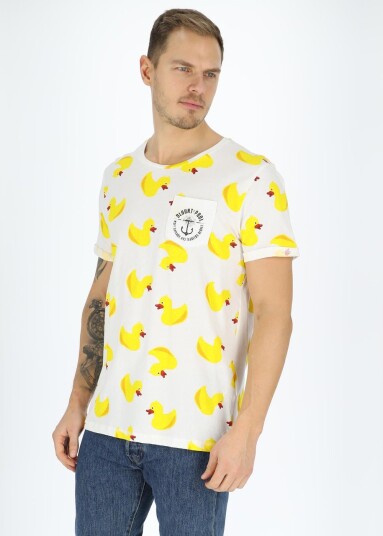 Tropical Pocket Tee White Yellow Duck 4xl Strandklær Tropical Pocket Tee White Yellow Duck 4xl Strandklær