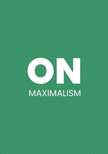 Plakat Maksimalisme Grønn Plakat Maksimalisme Grønn