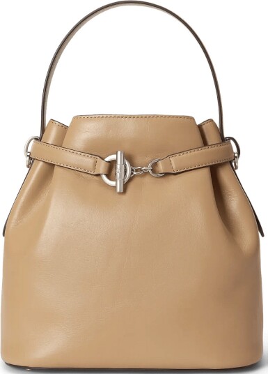 Lauren Ralph Lauren Leather Medium Blaike Bucket Bag   TAN   One Size