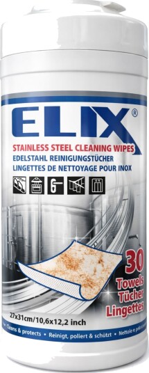 Rengjøringsservietter for rustfritt stål ELIX CLEANING WIPES 30 stk Rengjøringsservietter for rustfritt stål ELIX CLEANING WIPES 30 stk