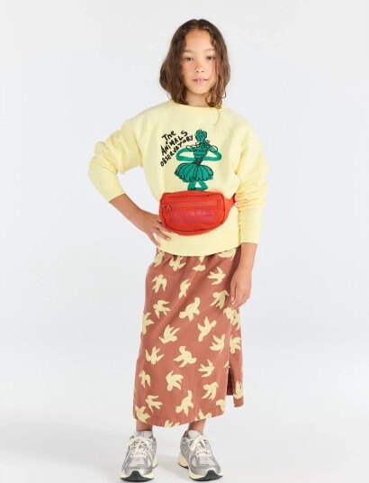 THE ANIMALS OBSERVATORY Shark Kid Sweatshirt Red Yellow 104 THE ANIMALS OBSERVATORY Shark Kid Sweatshirt Red Yellow 104
