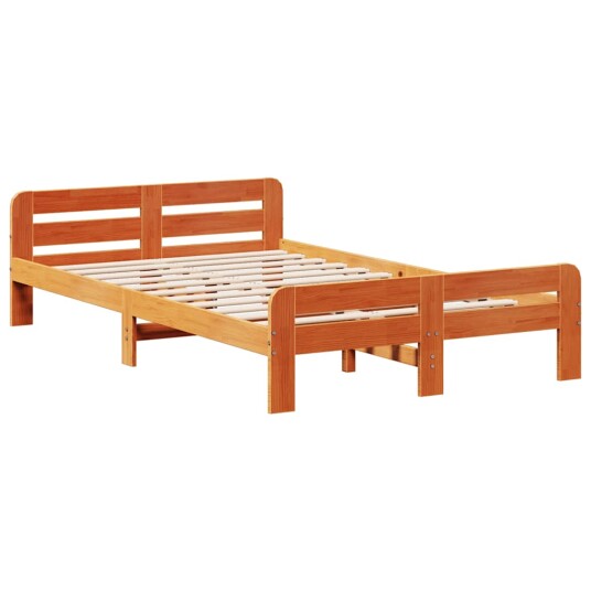 Sengeramme uten madrass voksbrun 120x200 cm heltre furu 8721158384829
