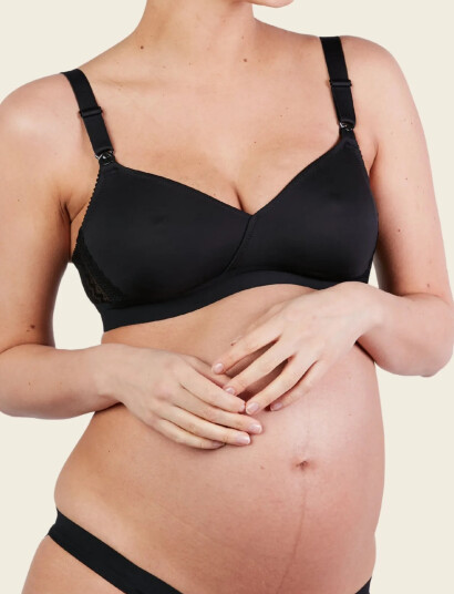 Cache Coeur Maternity And Nursing Bra Serena Black 75 G/H