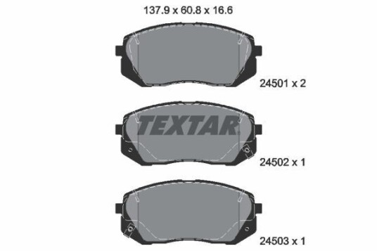 Bremseklosser TEXTAR 2450101 Bremseklosser TEXTAR 2450101