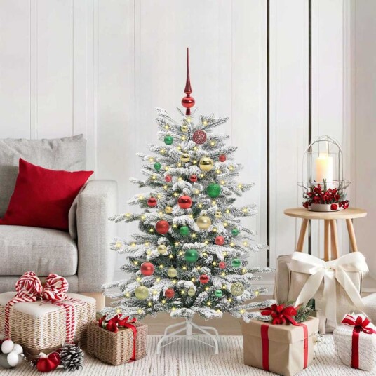  Kunstig sammensatt juletre Hvit 120 cm PE og PVC
