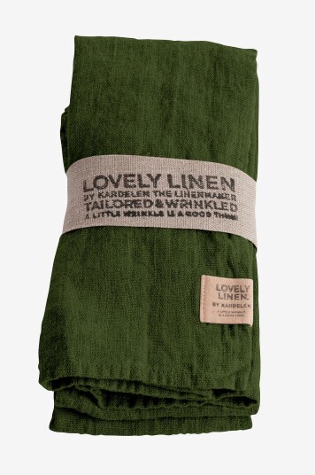 Lovely Linen   Serviett Lovely i vasket lin 4 pk   Grønn