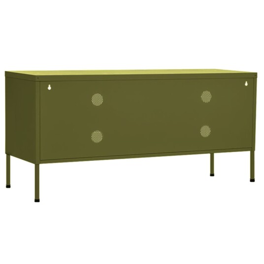 vidaXL TV-benk olivengrønn 105x35x50 cm stål
