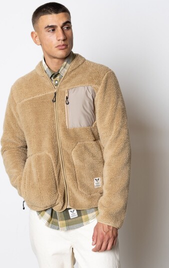 Fat Moose Wood Fleecejakke Beige
