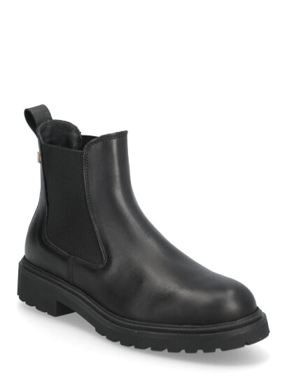 Tommy Hilfiger Th Leather Cleated Chelsea - Black - 36 Tommy Hilfiger Th Leather Cleated Chelsea - Black - 36