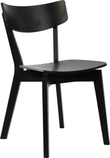 Amelia spisestol i tre uten pute Svart