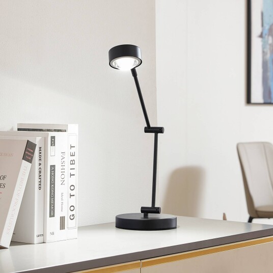 Skrivebordslampe Jyla Lindby Sort Stue / spisestue Metall Moderne