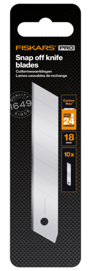 FISKARS CARBONMAX SNAP-OFF BLADER 18 MM, 10 STK