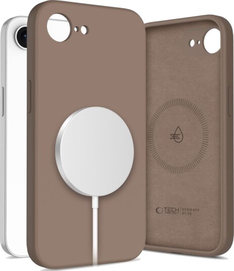 Tech-Protect Mobildeksel for iPhone 16E/17E Silikon MagSafe Brun