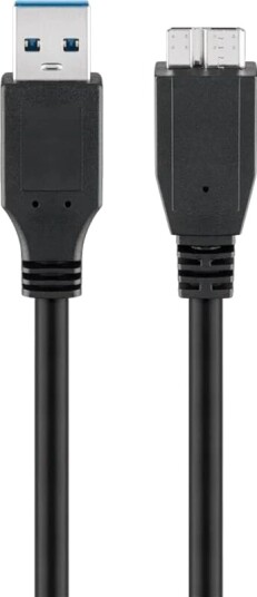 Pro USB A USB Micro B 3.0 kabel 1.8m svart Pro USB A USB Micro B 3.0 kabel 1.8m svart