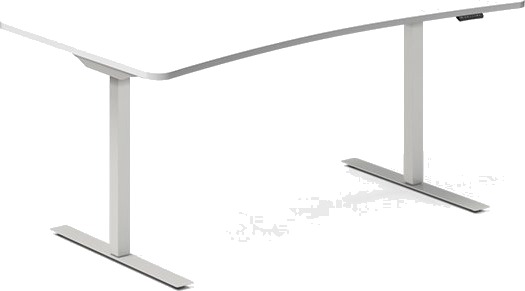 Hæve Sænkebord Dna Lysgrå 1800X800mm Bue 2 Ben/Alugå