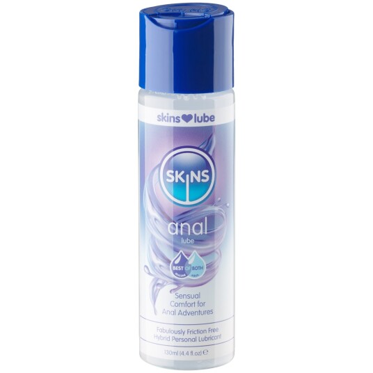 Skins Sensual Comfort Hybrid Silikon- og Vannbasert Analt Glidemiddel 130 ml - Klar Skins Sensual Comfort Hybrid Silikon- og Vannbasert Analt Glidemiddel 130 ml - Klar