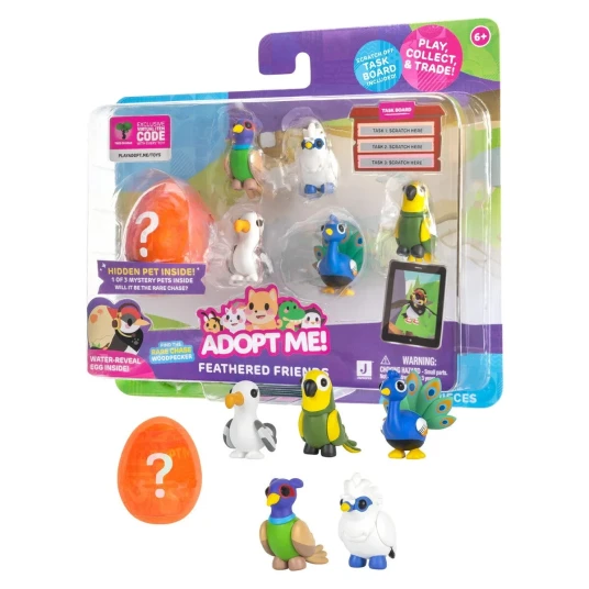 Adopt Me! 6-Pakning Feathered Friends Figurer i Plast Adopt Me! 6-Pakning Feathered Friends Figurer i Plast