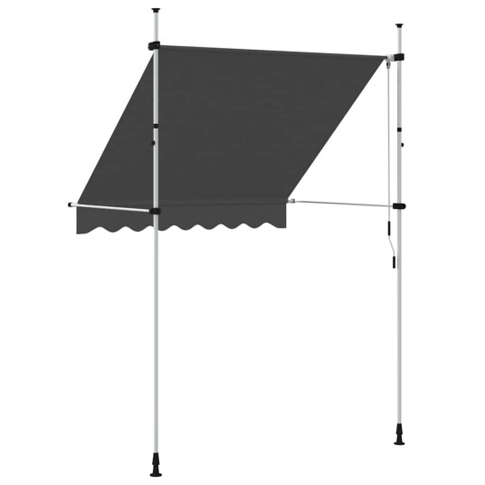vidaXL Manuell uttrekkbar markise 200 cm antrasitt