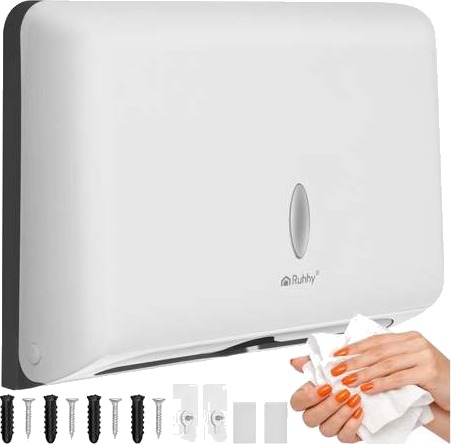 Veggmontert hvit papirhåndkledispenser – ABS 27 cm Veggmontert hvit papirhåndkledispenser – ABS 27 cm