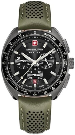 Swiss Military Hanowa Herreklokke SMWGC0003340 Hanowa Sort/Lær Ø41