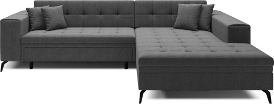 Hjørnesofa Eltap Solange 292x196x84 cm Inari 96 Mørk grå Høyre