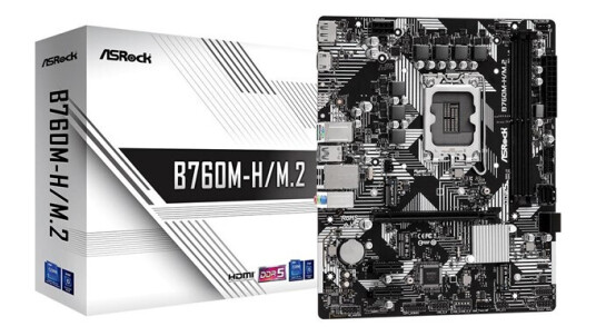 ASRock B760M-H/M.2 - Intel B760 - Intel LGA1700 socket - DDR5 RAM - Micro-ATX ASRock B760M-H/M.2 - Intel B760 - Intel LGA1700 socket - DDR5 RAM - Micro-ATX
