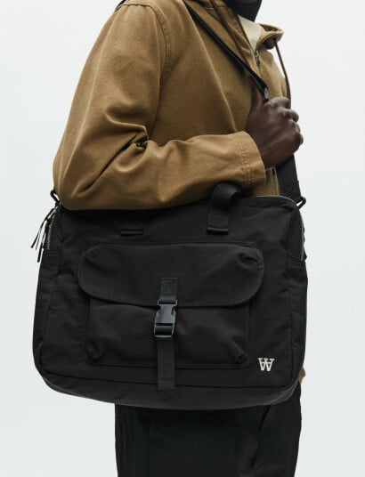 WOOD WOOD Wwwolfgang Briefcase 25346   Black   ONE SIZE