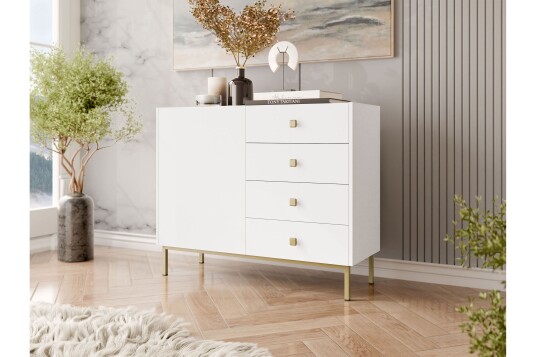 Kommode Hermann 100 cm Hvit