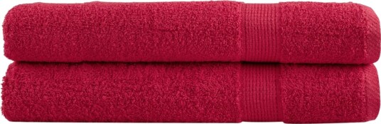 vidaXL Premium håndklær SOLUND 2 stk rød 80x200 cm 600 g/m2