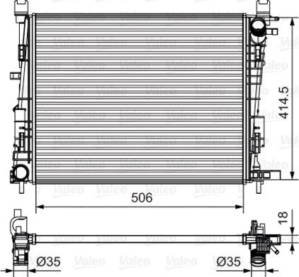 VALEO 735634 Radiator motorkjøling VALEO 735634 Radiator motorkjøling