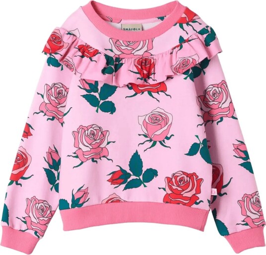 Småfolk | Quincy Sweatshirt With Roses | 104-110 Småfolk | Quincy Sweatshirt With Roses | 104-110