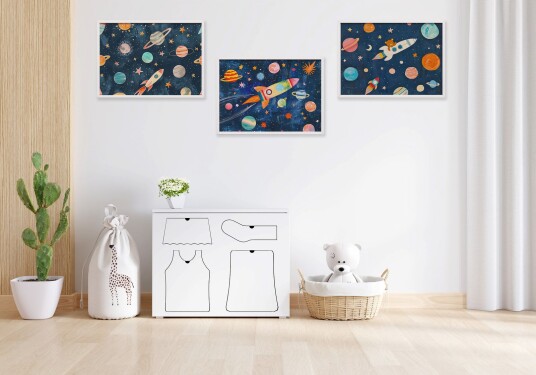 Namly Design Plakat Rom Eventyr / Sett av 3 POSTERFNBRS4