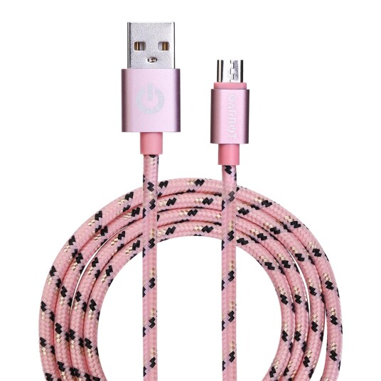 GARBOT Grab&Go 1m Braided Micro-USB Cable Pink