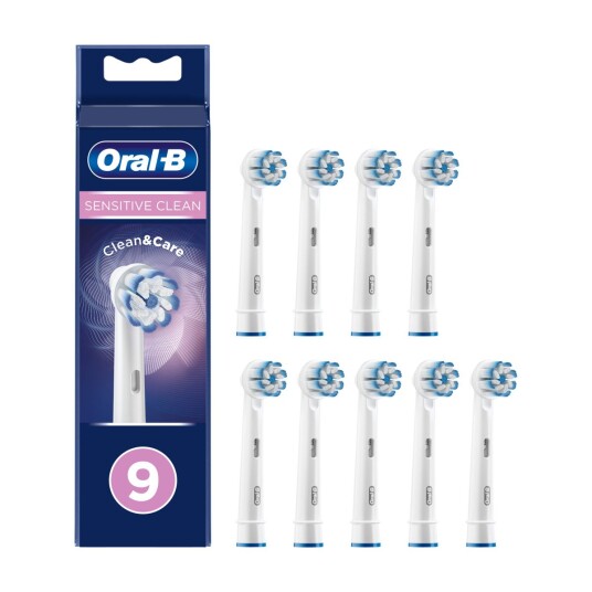 Oral-B Sensitive Clean & Care Elektrisk Tannbørstehoder 9 stk Hvit